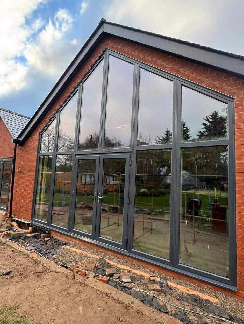 Full-sized gable window installation