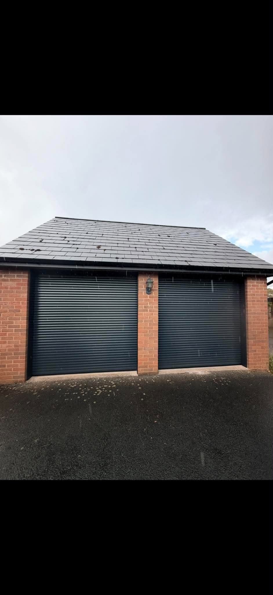 Pair of insulated roller garage doors installed by OGW